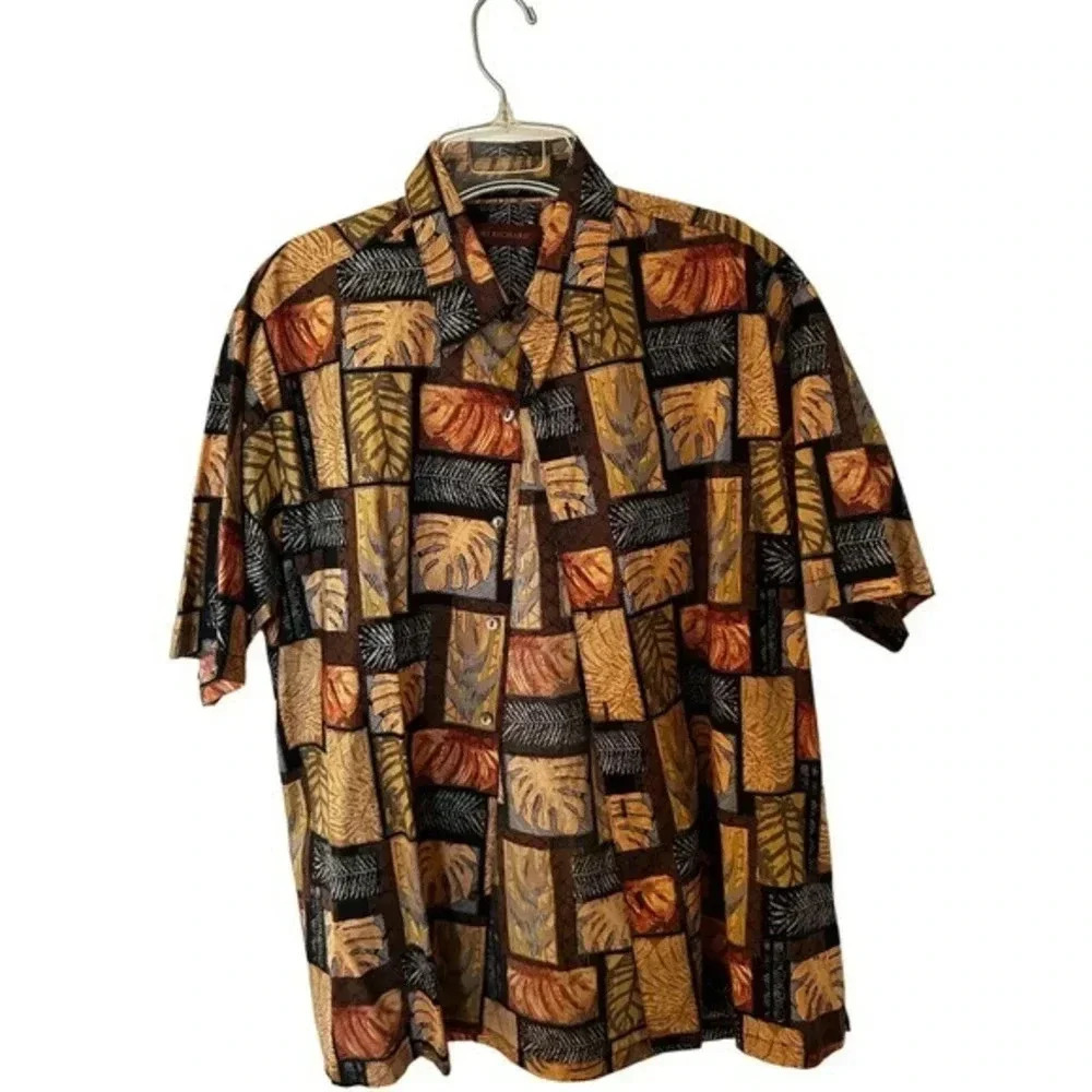 Tori Richard Honolulu Fall Button Up Hawaiian Shirt‎ Size M
